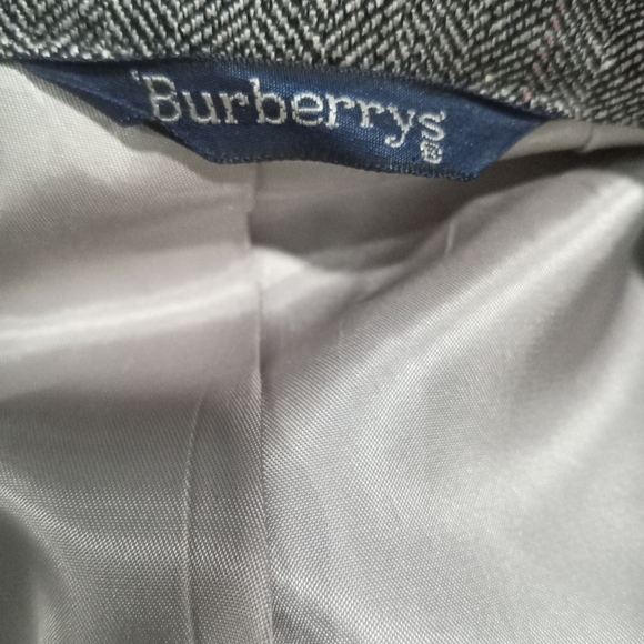 Vintage Burberry gray plaid oversized blazer - Picture 10 of 11